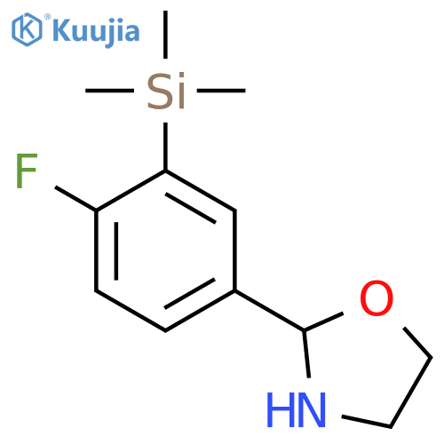 Oxazolidine, 2-[4-fluoro-3-(trimethylsilyl)phenyl]- structure
