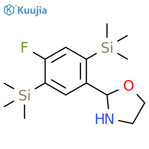 Oxazolidine, 2-[4-fluoro-2,5-bis(trimethylsilyl)phenyl]- structure