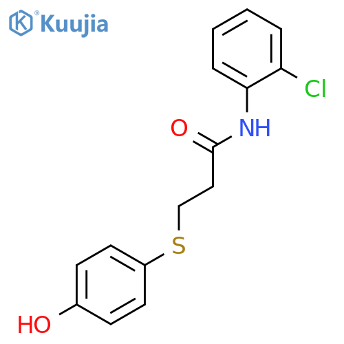 Propanamide, N-(2-chlorophenyl)-3-[(4-hydroxyphenyl)thio]- structure