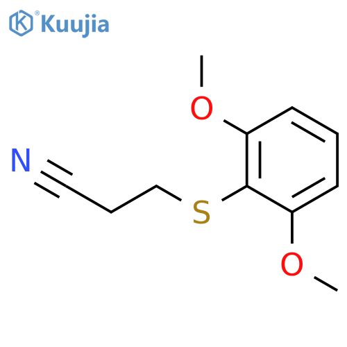 Propanenitrile, 3-[(2,6-dimethoxyphenyl)thio]- structure