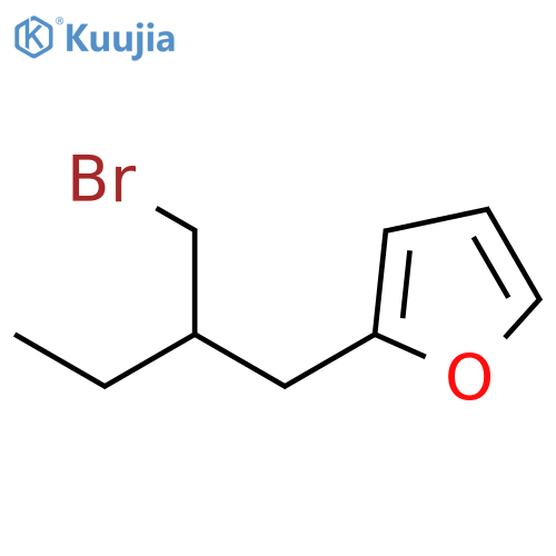 Furan, 2-[2-(bromomethyl)butyl]- structure