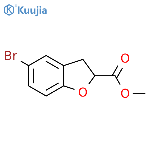 methyl 5-bromo-2,3-dihydro-1-benzofuran-2-carboxylate structure