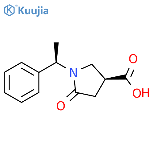 (3R)-5-oxo-1-(1S)-1-phenylethylpyrrolidine-3-carboxylic acid structure