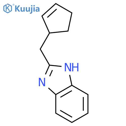 1H-Benzimidazole,2-(2-cyclopenten-1-ylmethyl)- structure