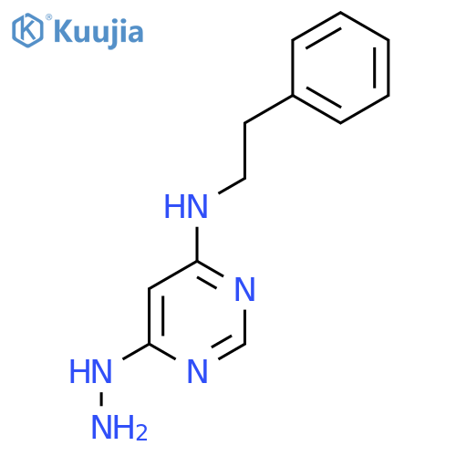 6-hydrazinyl-N-(2-phenylethyl)-4-Pyrimidinamine structure
