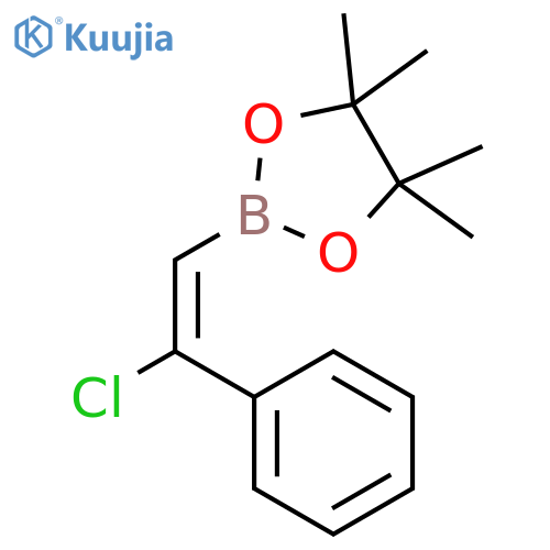 1,3,2-Dioxaborolane, 2-[(1Z)-2-chloro-2-phenylethenyl]-4,4,5,5-tetramethyl- structure