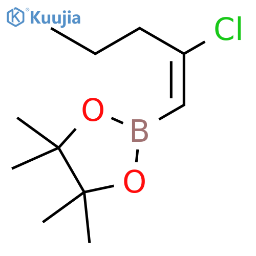 1,3,2-Dioxaborolane, 2-[(1Z)-2-chloro-1-penten-1-yl]-4,4,5,5-tetramethyl- structure