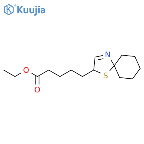 1-Thia-4-azaspiro[4.5]dec-3-ene-2-pentanoic acid, ethyl ester, (±)- structure