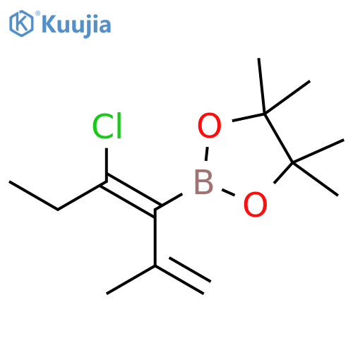 1,3,2-Dioxaborolane, 2-[(1E)-2-chloro-1-(1-methylethenyl)-1-buten-1-yl]-4,4,5,5-tetramethyl- structure