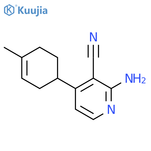 3-Pyridinecarbonitrile, 2-amino-4-(4-methyl-3-cyclohexen-1-yl)- structure