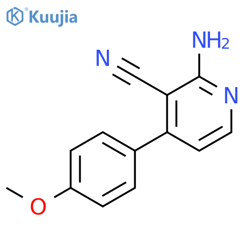 3-Pyridinecarbonitrile, 2-amino-4-(4-methoxyphenyl)- structure