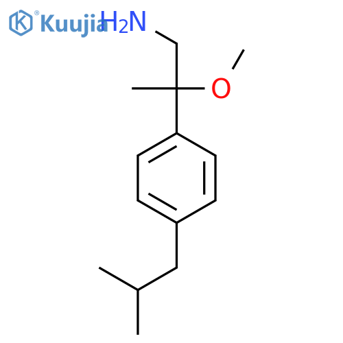 2-methoxy-2-4-(2-methylpropyl)phenylpropan-1-amine structure
