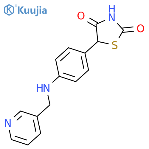 2,4-Thiazolidinedione, 5-[4-[(3-pyridinylmethyl)amino]phenyl]- structure
