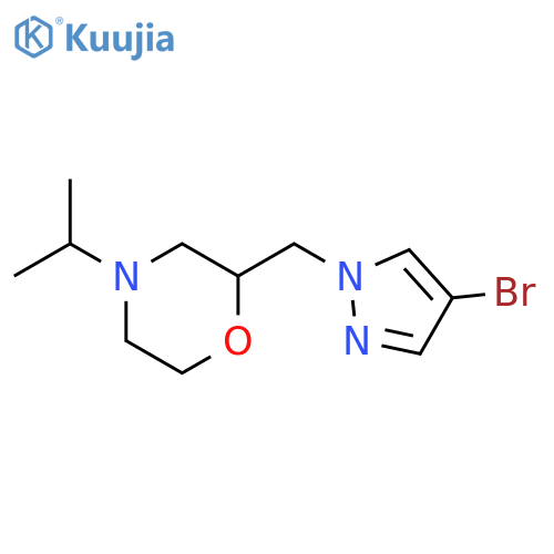 2-(4-bromo-1H-pyrazol-1-yl)methyl-4-(propan-2-yl)morpholine structure