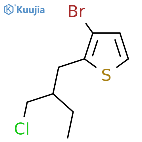 3-Bromo-2-[2-(chloromethyl)butyl]thiophene structure