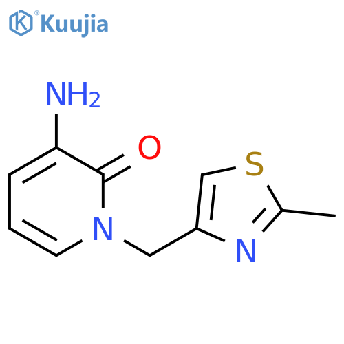 3-amino-1-(2-methyl-1,3-thiazol-4-yl)methyl-1,2-dihydropyridin-2-one structure