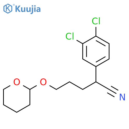 Benzeneacetonitrile, 3,4-dichloro-α-[3-[(tetrahydro-2H-pyran-2-yl)oxy]propyl]- structure