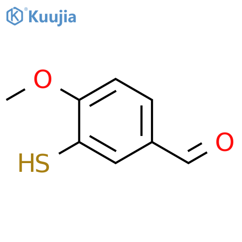 Benzaldehyde, 3-mercapto-4-methoxy- structure