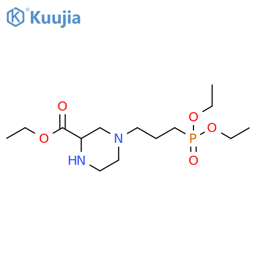 2-Piperazinecarboxylic acid, 4-[3-(diethoxyphosphinyl)propyl]-, ethyl ester structure
