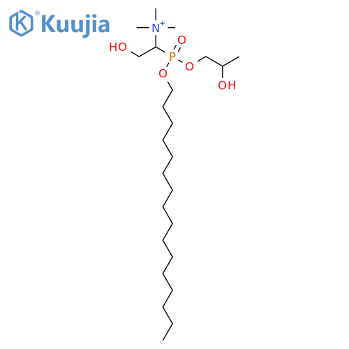 Ethanaminium,2-[[[3-(hexadecyloxy)-2-hydroxypropyl]hydroxyphosphinyl]oxy]-N,N,N-trimethyl-,inner salt, (R)- (9CI) structure