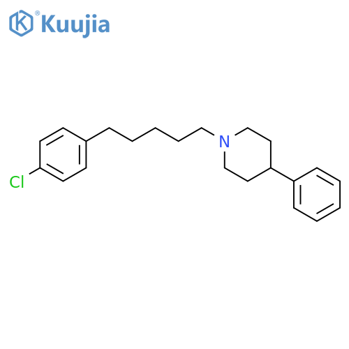 Piperidine, 1-[5-(4-chlorophenyl)pentyl]-4-phenyl- structure