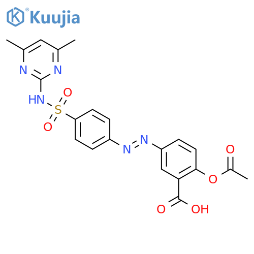 Benzoic acid,2-(acetyloxy)-5-[2-[4-[[(4,6-dimethyl-2-pyrimidinyl)amino]sulfonyl]phenyl]diazenyl]- structure