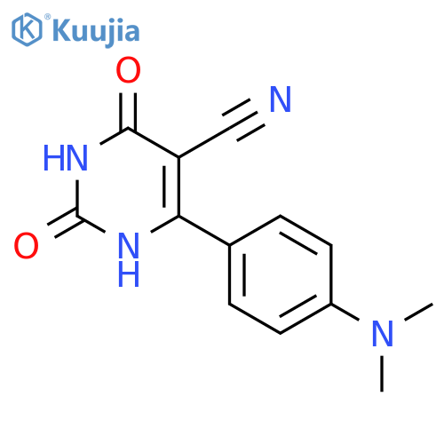 5-Pyrimidinecarbonitrile,6-[4-(dimethylamino)phenyl]-1,2,3,4-tetrahydro-2,4-dioxo- structure