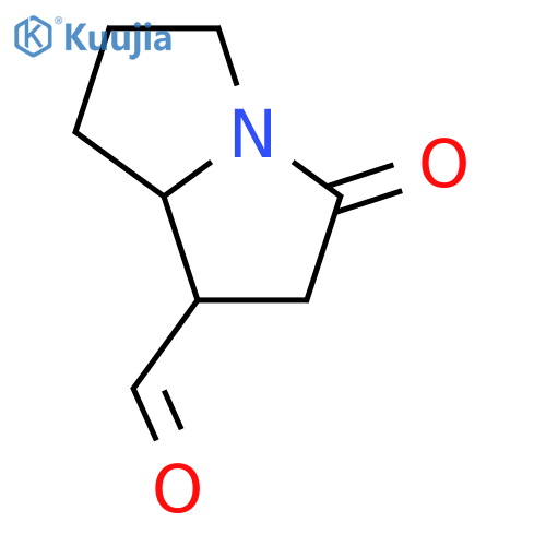 1H-Pyrrolizine-1-carboxaldehyde,hexahydro-3-oxo-, (1S-cis)- (9CI) structure