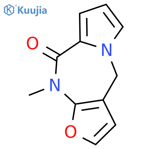 4,10-dihydro-10-methyl-9H-Furo[2,3-e]pyrrolo[1,2-a][1,4]diazepin-9-one structure