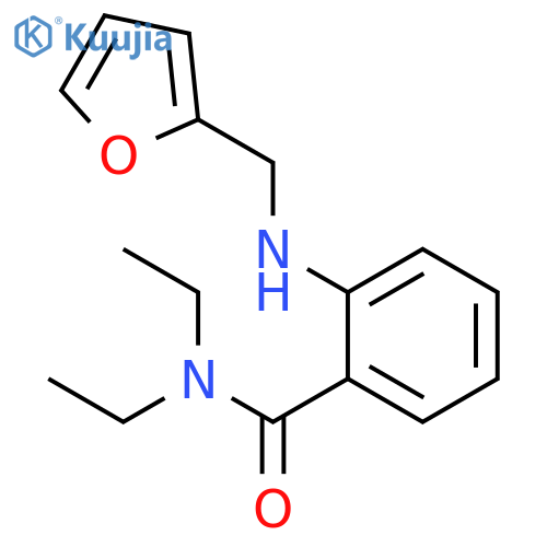 Benzamide, N,N-diethyl-2-[(2-furanylmethyl)amino]- structure