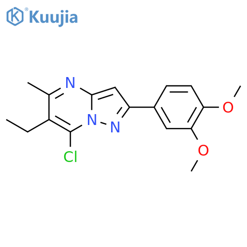 7-Chloro-2-(3,4-dimethoxyphenyl)-6-ethyl-5-methylpyrazolo[1,5-A]pyrimidine structure