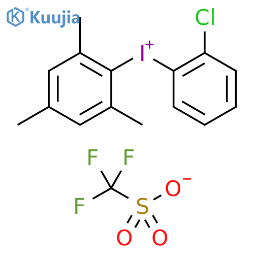 Iodonium, (2-chlorophenyl)(2,4,6-trimethylphenyl)-, 1,1,1-trifluoromethanesulfonate (1:1) structure