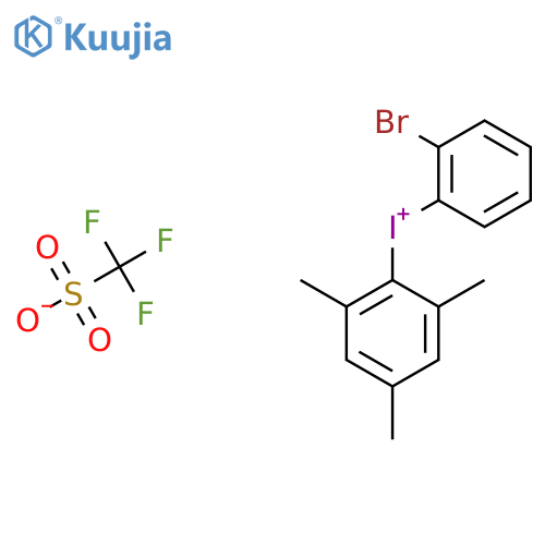 (2-Bromophenyl)(2,4,6-trimethylphenyl)iodonium triflate structure