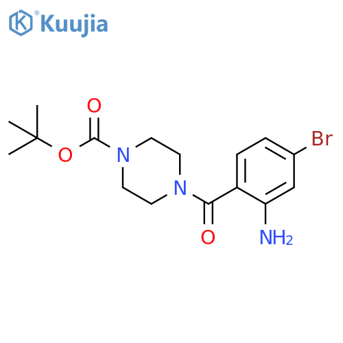 TERT-BUTYL 4-(2-AMINO-4-BROMOBENZOYL)PIPERAZINE-1-CARBOXYLATE structure