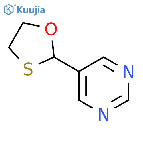 Pyrimidine, 5-(1,3-oxathiolan-2-yl)- structure