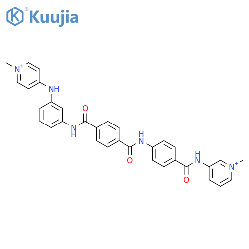 Pyridinium,1-methyl-3-[[4-[[4-[[[3-[(1-methylpyridinium-4-yl)amino]phenyl]amino]carbonyl]benzoyl]amino]benzoyl]amino]- structure