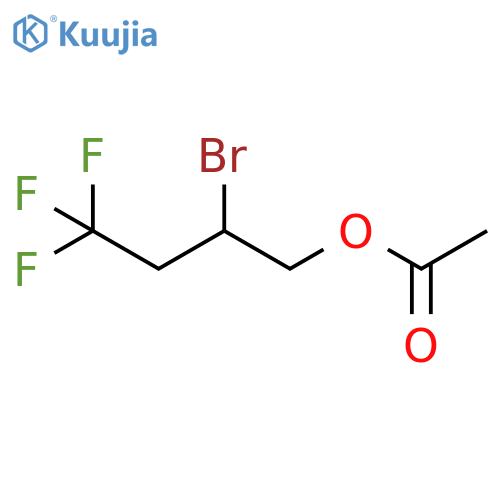 (2-bromo-4,4,4-trifluoro-butyl) acetate structure