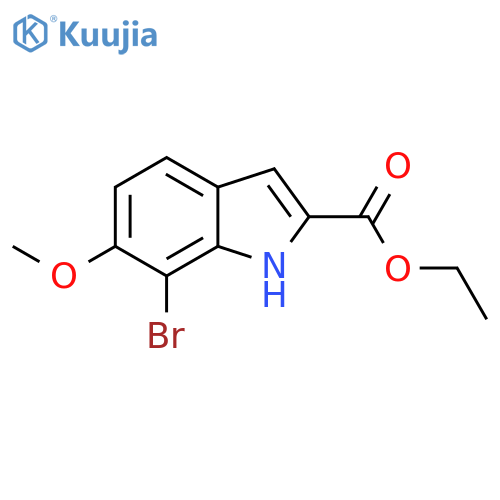 1H-Indole-2-carboxylic acid, 7-bromo-6-methoxy-, ethyl ester structure