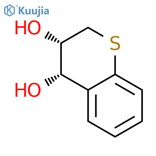 2H-1-Benzothiopyran-3,4-diol, 3,4-dihydro-, (3S-cis)- structure