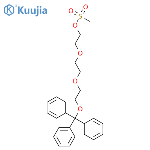 1-(methylsulfonyl)-10-(triphenylcarbinyl)-1,4,7,10-tetraoxadecane structure