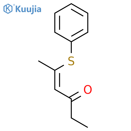 4-Hexen-3-one, 5-(phenylthio)-, (Z)- structure