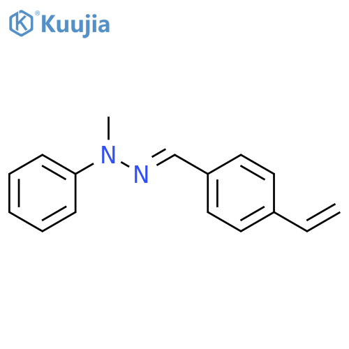 Benzaldehyde, 4-ethenyl-, methylphenylhydrazone structure