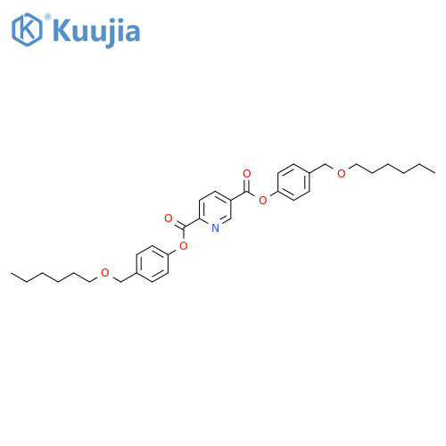 2,5-Pyridinedicarboxylic acid, bis[4-(hexyloxy)methylphenyl] ester structure