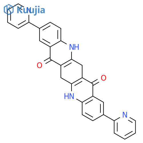 Quino[2,3-b]acridine-7,14-dione, 5,6,12,13-tetrahydro-2,9-dipyridinyl- structure