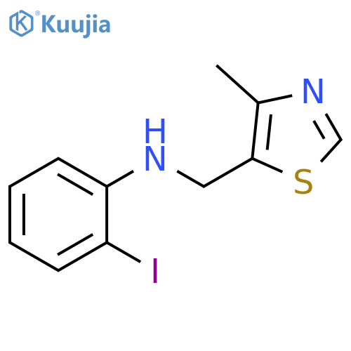 2-iodo-N-(4-methyl-1,3-thiazol-5-yl)methylaniline structure