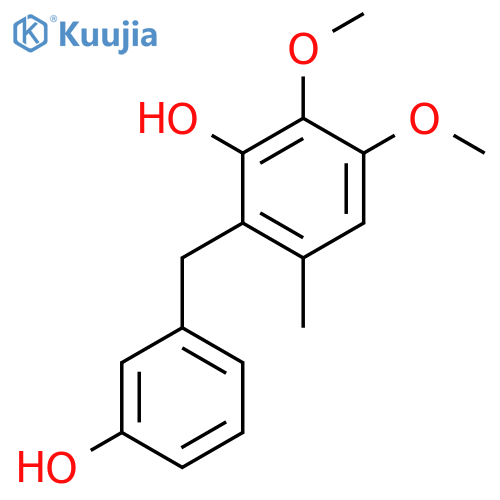 Phenol, 2-[(3-hydroxyphenyl)methyl]-5,6-dimethoxy-3-methyl- structure