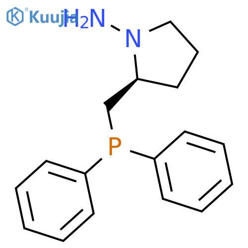 1-Pyrrolidinamine, 2-[(diphenylphosphino)methyl]-, (S)- structure