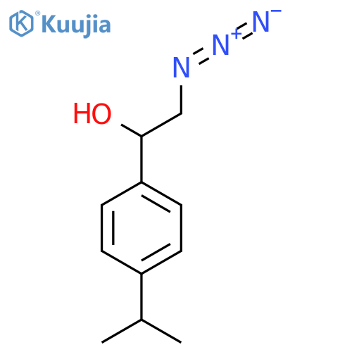 2-azido-1-4-(propan-2-yl)phenylethan-1-ol structure