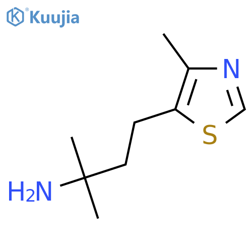2-methyl-4-(4-methyl-1,3-thiazol-5-yl)butan-2-amine structure