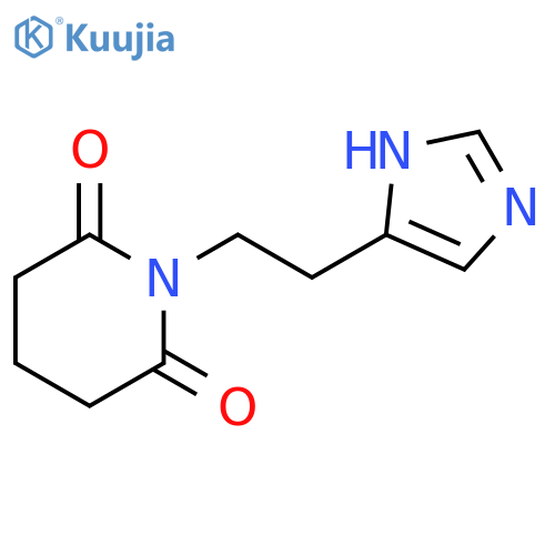 1-[2-(1H-imidazol-5-yl)ethyl]piperidine-2,6-dione structure